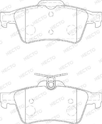 Necto FD7177A - Гальмівні колодки, дискові гальма autozip.com.ua