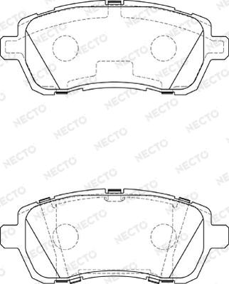 Necto FD7390A - Гальмівні колодки, дискові гальма autozip.com.ua