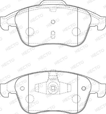 Necto FD7392A - Гальмівні колодки, дискові гальма autozip.com.ua