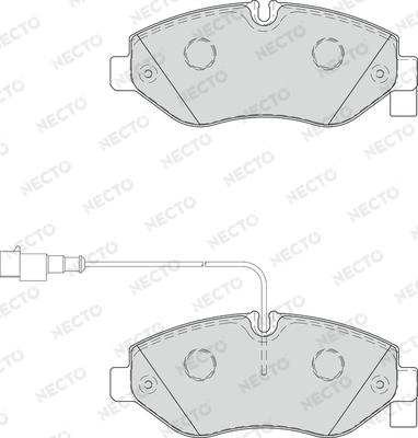 Necto FD7345V - Гальмівні колодки, дискові гальма autozip.com.ua