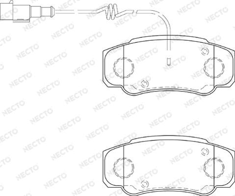 Necto FD7346V - Гальмівні колодки, дискові гальма autozip.com.ua