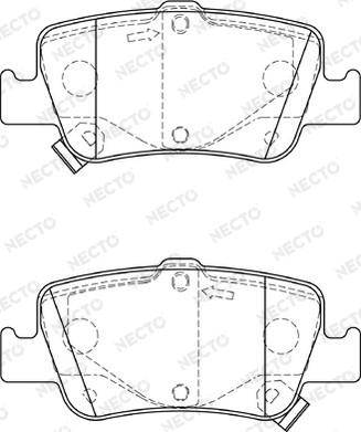 Necto FD7341A - Гальмівні колодки, дискові гальма autozip.com.ua