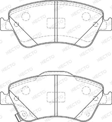 Necto FD7342A - Гальмівні колодки, дискові гальма autozip.com.ua