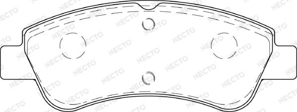 Necto FD7353A - Гальмівні колодки, дискові гальма autozip.com.ua