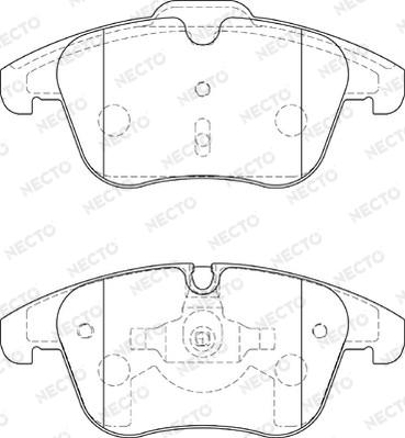 Necto FD7384A - Гальмівні колодки, дискові гальма autozip.com.ua