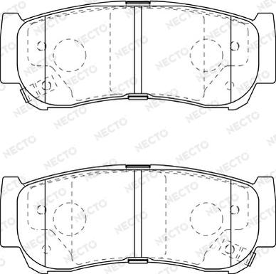 Necto FD7383A - Гальмівні колодки, дискові гальма autozip.com.ua