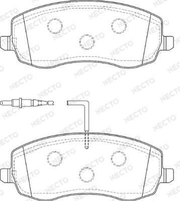 Necto FD7379A - Гальмівні колодки, дискові гальма autozip.com.ua