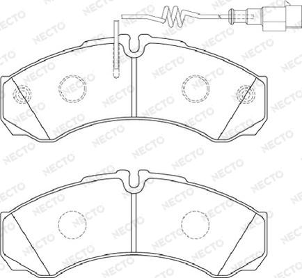 Necto FD7378V - Гальмівні колодки, дискові гальма autozip.com.ua