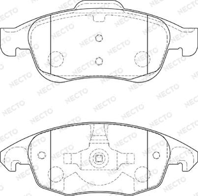 Necto FD7296A - Гальмівні колодки, дискові гальма autozip.com.ua