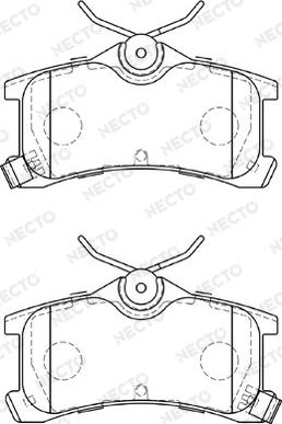 Necto FD7247A - Гальмівні колодки, дискові гальма autozip.com.ua