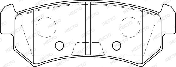 Necto FD7254A - Гальмівні колодки, дискові гальма autozip.com.ua