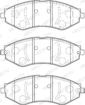 Necto FD7255A - Гальмівні колодки, дискові гальма autozip.com.ua