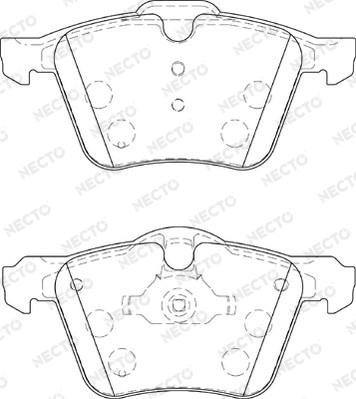 Necto FD7250A - Гальмівні колодки, дискові гальма autozip.com.ua