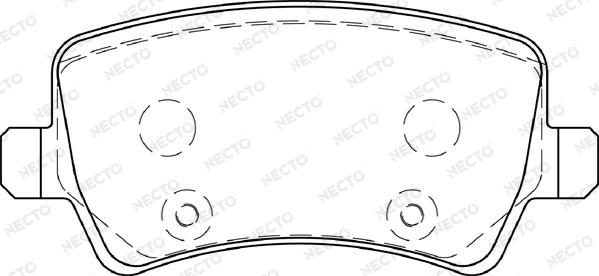 Necto FD7261A - Гальмівні колодки, дискові гальма autozip.com.ua