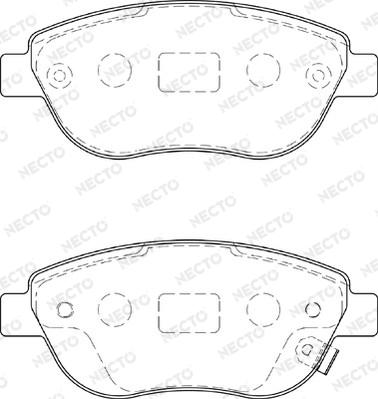 Necto FD7262A - Гальмівні колодки, дискові гальма autozip.com.ua