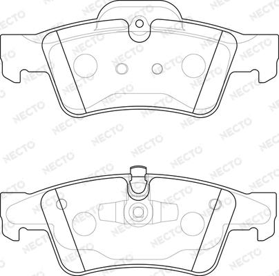 Necto FD7209A - Гальмівні колодки, дискові гальма autozip.com.ua