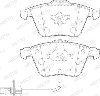 Necto FD7206A - Гальмівні колодки, дискові гальма autozip.com.ua