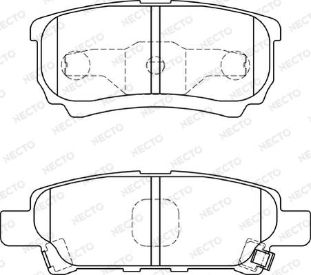 Necto FD7215A - Гальмівні колодки, дискові гальма autozip.com.ua