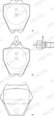 Necto FD7284A - Гальмівні колодки, дискові гальма autozip.com.ua