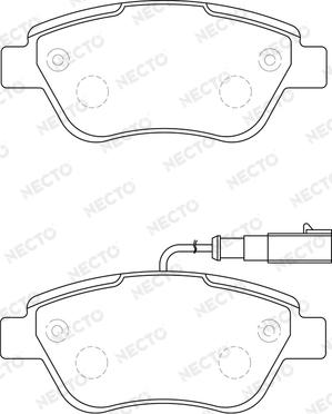 Necto FD7280A - Гальмівні колодки, дискові гальма autozip.com.ua