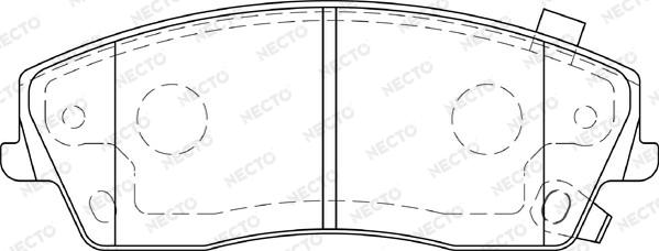 Necto FD7288A - Гальмівні колодки, дискові гальма autozip.com.ua