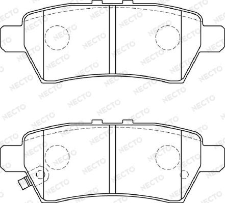 Necto FD7239A - Гальмівні колодки, дискові гальма autozip.com.ua
