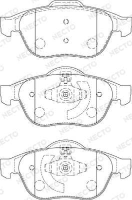 Necto FD7228A - Гальмівні колодки, дискові гальма autozip.com.ua