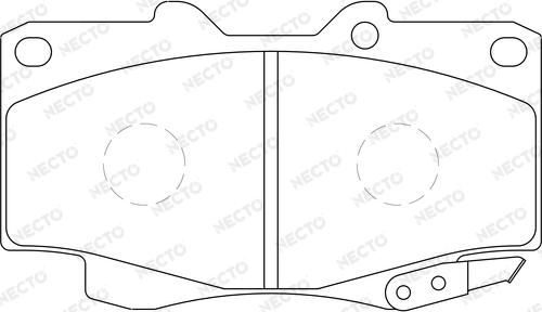 Necto FD7223A - Гальмівні колодки, дискові гальма autozip.com.ua