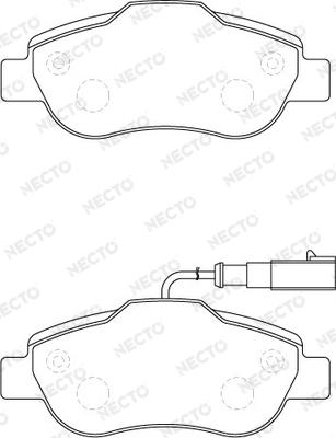 Necto FD7279A - Гальмівні колодки, дискові гальма autozip.com.ua