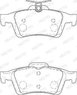 Necto FD7274A - Гальмівні колодки, дискові гальма autozip.com.ua