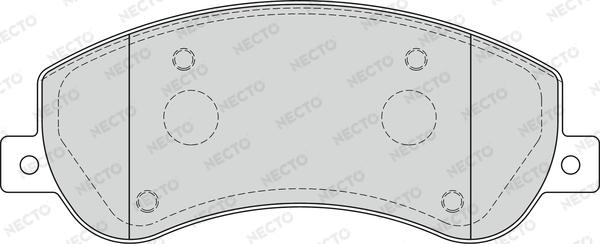 Necto FD7271V - Гальмівні колодки, дискові гальма autozip.com.ua