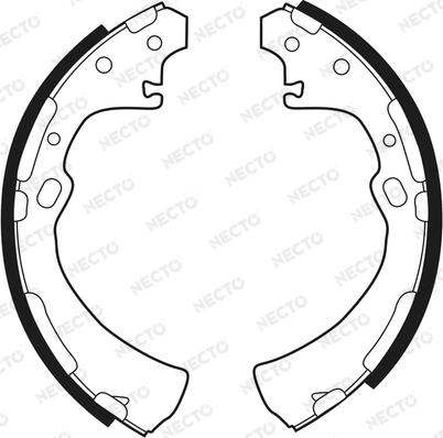 Necto N1465 - Комплект гальм, барабанний механізм autozip.com.ua