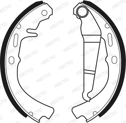 Necto N1048 - Комплект гальм, барабанний механізм autozip.com.ua