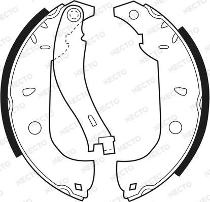 Necto N1318 - Комплект гальм, барабанний механізм autozip.com.ua