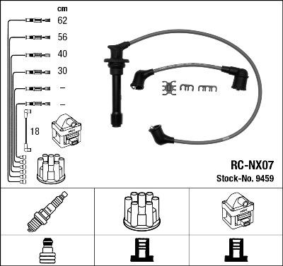 NGK 9459 - Комплект проводів запалювання autozip.com.ua