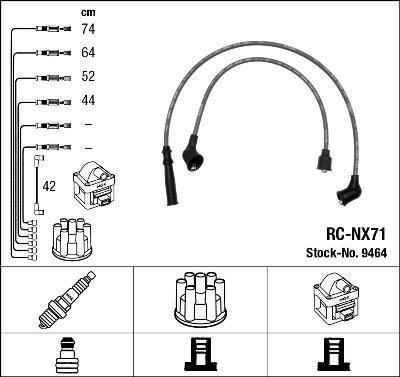 NGK 9464 - Комплект проводів запалювання autozip.com.ua