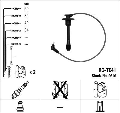 NGK 9616 - Комплект проводів запалювання autozip.com.ua