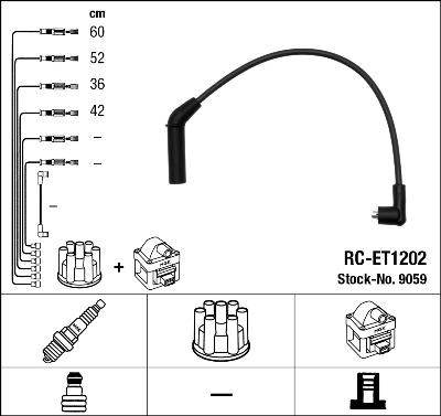 NGK 9059 - Комплект проводів запалювання autozip.com.ua