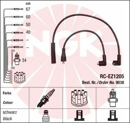 NGK 9038 - Комплект проводів запалювання autozip.com.ua