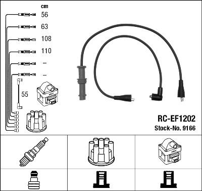 NGK 9166 - Комплект проводів запалювання autozip.com.ua