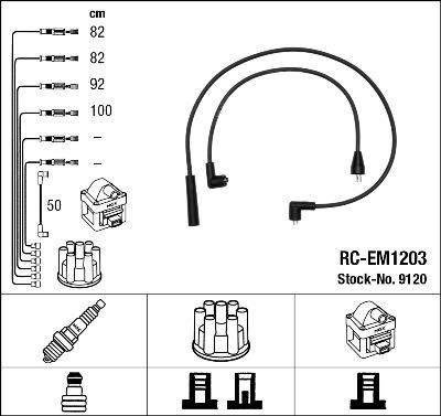 NGK 9120 - Комплект проводів запалювання autozip.com.ua