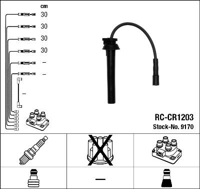 NGK 9170 - Комплект проводів запалювання autozip.com.ua