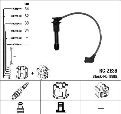 NGK 9895 - Комплект проводів запалювання autozip.com.ua