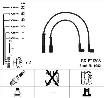 NGK 9262 - Комплект проводів запалювання autozip.com.ua