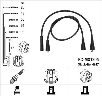 NGK 4947 - Комплект проводів запалювання autozip.com.ua
