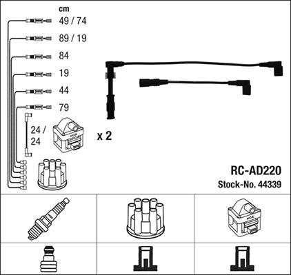 NGK 44339 - Комплект проводів запалювання autozip.com.ua