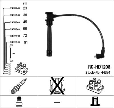 NGK 44334 - Комплект проводів запалювання autozip.com.ua