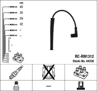 NGK 44330 - Комплект проводів запалювання autozip.com.ua