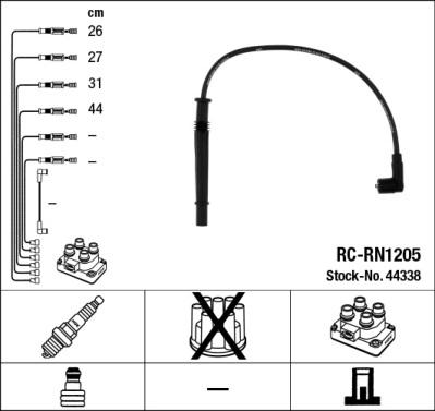 NGK 44338 - Комплект проводів запалювання autozip.com.ua