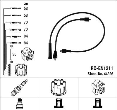 NGK 44326 - Комплект проводів запалювання autozip.com.ua